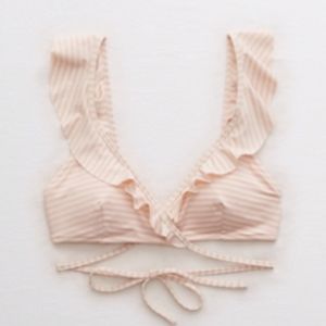 AERIE SCOOP RUFFLE BIKINI TOP